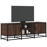 Tv-meubel 120x35x41 cm bewerkt hout metaal bruin eikenkleur