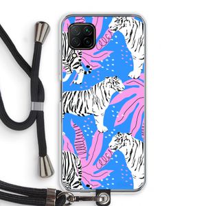 Tijger: Huawei P40 Lite Transparant Hoesje met koord