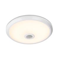 LED Plafondlamp - Bewegingssensor & Schemerschakelaar - Rond - Ø29 cm - 12 watt - 1000 Lumen - 3000K warm wit - Wit - IP20 voor binnen