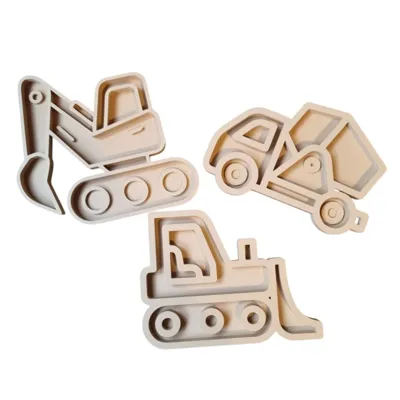 Kiddi Mini vulvormen set Bouwvoertuigen