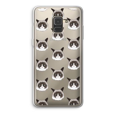 It's a Purrr Case: Samsung Galaxy A8 (2018) Transparant Hoesje