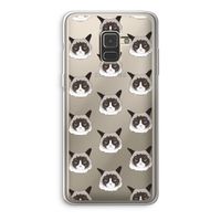 It's a Purrr Case: Samsung Galaxy A8 (2018) Transparant Hoesje
