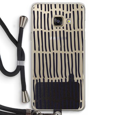 Moroccan stripes: Samsung Galaxy A3 (2016) Transparant Hoesje met koord