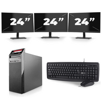 Lenovo ThinkCentre Edge 72 Tower - Intel Core i7-3e Generatie - 16GB RAM - 256GB SSD - Windows 10 + 3x 24 inch Monitor