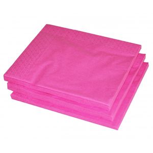 50x fuchsia roze servetten 33 x 33 cm