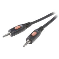 SpeaKa Professional SP-7870372 Jackplug Audio Aansluitkabel [1x Jackplug male 3,5 mm - 1x Jackplug male 3,5 mm] 30.00 cm Zwart - thumbnail