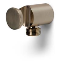 Aansluitbocht Blue Label Brondby | Met wandhouder | Messing | Geborsteld goud PVD