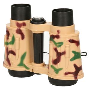 Kinder speelgoed verrekijker leger camouflage bruin 15 cm