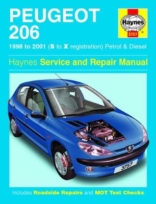 Haynes Werkplaatshandboek Peugeot 206 benzine & diesel (1998 - 2001) 3757