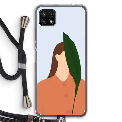 Leaf: Samsung Galaxy A22 5G Transparant Hoesje met koord
