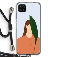 Leaf: Samsung Galaxy A22 5G Transparant Hoesje met koord