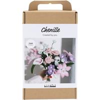 Creativ Company Hobbyset bloemen van chenilledraad, bloemen, pastelkleuren, 1 doos