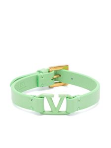 Valentino Garavani bracelet en cuir à détail VLogo - Vert