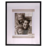 Fotolijstje Paris - 40 x 50 cm - zwart - met passe partout - 28 x 35 cm - hout