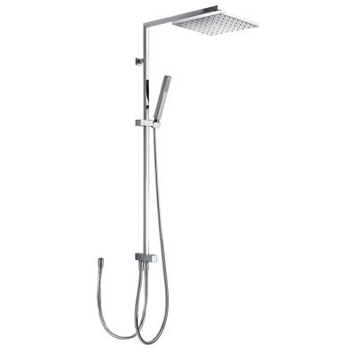 Tres Cuadro glijstang set met regendouche 95 cm vierkant chroom
