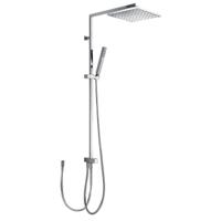 Tres Cuadro glijstang set met regendouche 95 cm vierkant chroom