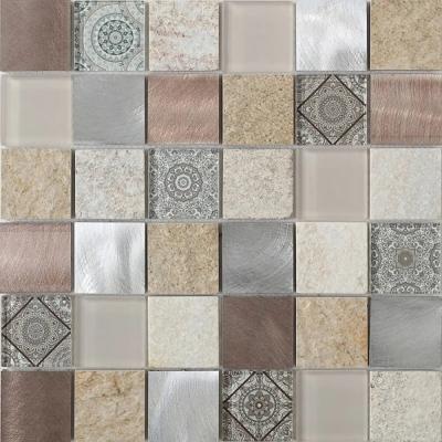 Mozaïek tegels Terra Beige 30x30 - Vierkant Wandtegels Glas