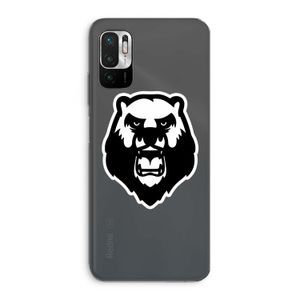 Angry Bear (white): Xiaomi Redmi Note 10 5G Transparant Hoesje