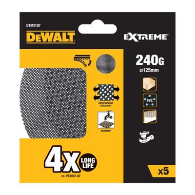 DeWALT DTM3107 Mesh Schuurgaas ø 125mm K240 VE=5