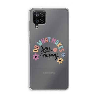 Happy days: Samsung Galaxy A12 Transparant Hoesje