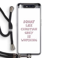 Christian Grey: Samsung Galaxy A80 Transparant Hoesje met koord