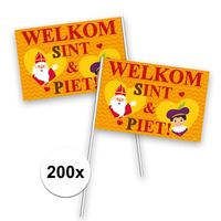 200x Sint Nicolaas zwaaivlaggetje   -