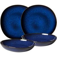 Villeroy & Boch Serviesset Lave - Blauw - 4-delig | 2 personen