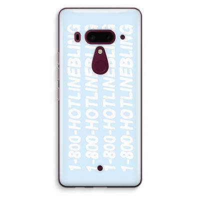 Hotline bling blue: HTC U12+ Transparant Hoesje
