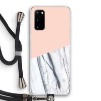 A touch of peach: Samsung Galaxy S20 Transparant Hoesje met koord