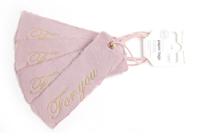 For You papertag 3,7 x 12cm roze 4 stuks