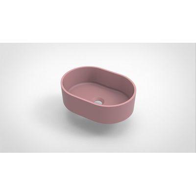 Arcqua Case waskom - 40x28cm - Ovaal - Cast marble Roze Mat WAS404470