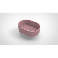 Arcqua Case waskom - 40x28cm - Ovaal - Cast marble Roze Mat WAS404470