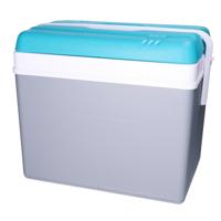 Promotion koelbox - 35 liter - kunststof - grijs/blauw - 48 x 30 x 40 cm