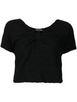 tout a coup blouse crop à effet froissé - Noir