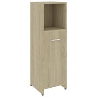 The Living Store Badkaast - Sonoma Eiken - 30 x 30 x 95 cm - 3 schappen - 1 deur