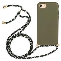 iPhone 7/8/SE (2020)/SE (2022) TPU Hoesje met Lanyard - Army Groen - thumbnail