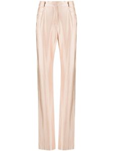 Alexandre Vauthier pantalon en satin à taille haute - Rose