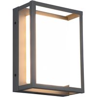 LED Tuinverlichting - Wandlamp Buitenlamp - Trion Witoll - 10.5W - Aanpasbare Kleur - Rechthoek - Mat Antraciet - Aluminium - thumbnail