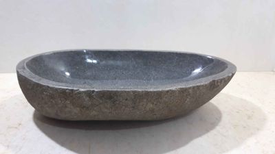 Rivierstenen wasbak RXL220322, 64x40x15 cm