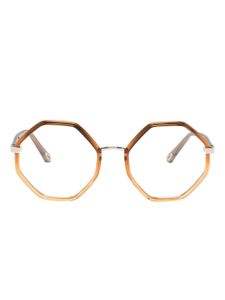 Chloé Eyewear lunettes de vue à monture octogonale transparente - Marron