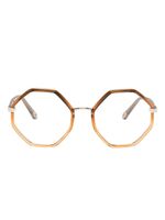 Chloé Eyewear lunettes de vue à monture octogonale transparente - Marron