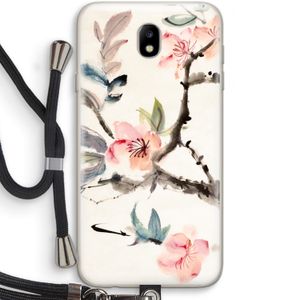 Japanse bloemen: Samsung Galaxy J7 (2017) Transparant Hoesje met koord