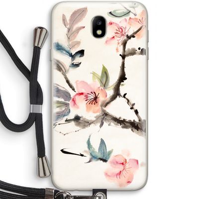 Japanse bloemen: Samsung Galaxy J7 (2017) Transparant Hoesje met koord