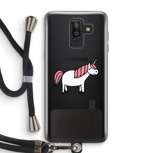 Eenhoorn: Samsung Galaxy J8 (2018) Transparant Hoesje met koord