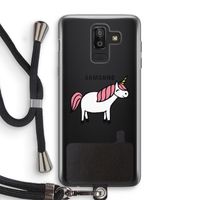 Eenhoorn: Samsung Galaxy J8 (2018) Transparant Hoesje met koord