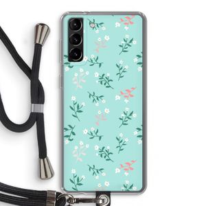 Small white flowers: Samsung Galaxy S21 Plus Transparant Hoesje met koord