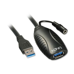 Lindy 43156 USB-kabel 10 m USB 3.2 Gen 1 (3.1 Gen 1) USB A Zwart