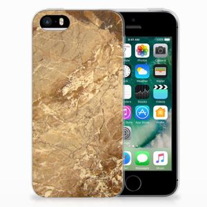 Apple iPhone SE | 5S TPU Siliconen Hoesje Marmer Creme