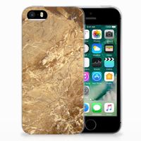 Apple iPhone SE | 5S TPU Siliconen Hoesje Marmer Creme - thumbnail