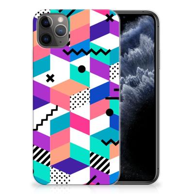 Apple iPhone 11 Pro Max | TPU Hoesje | Blokken Kleurrijk